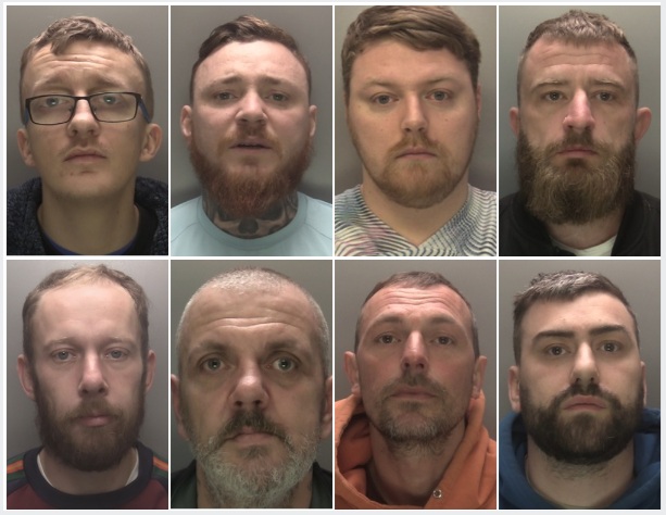 Images of eight men jailed for drug offences