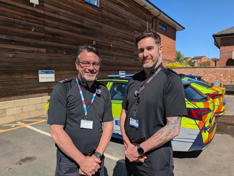 Inspector Darren Richardson welcomes Inspector Rowan Paterson-Bell